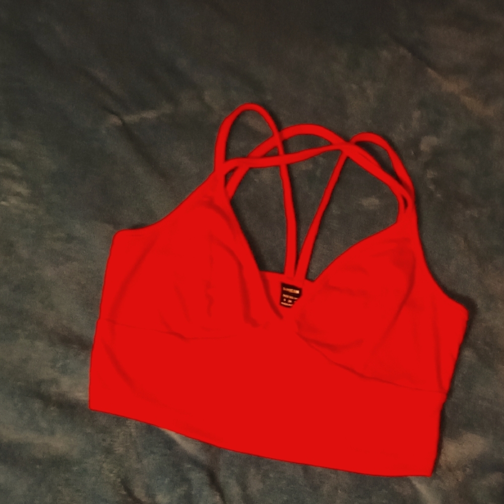 Must Bundle For $3 Offer.  Shein Women's Small Red Strappy Cropped Tank Top